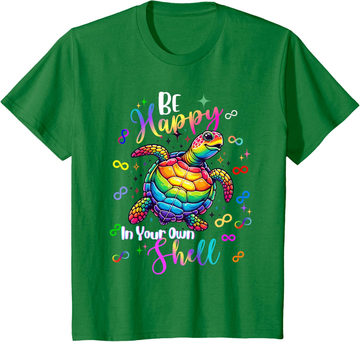 Rainbow Turtle Be Happy In Your Own Shell Autism Awareness