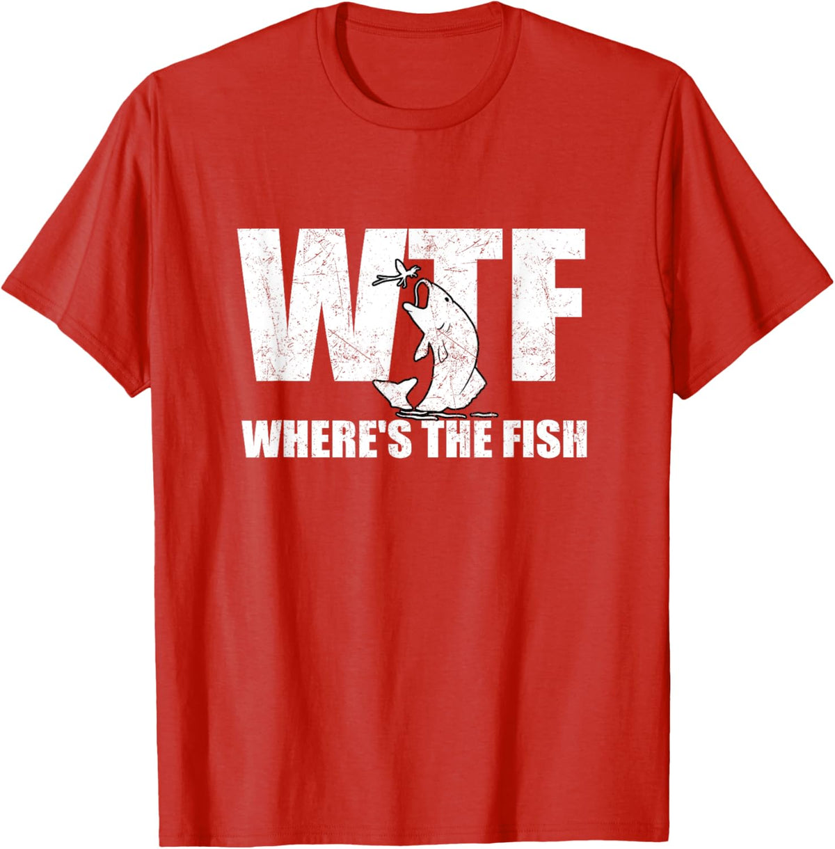 WTF Where&#39;s The Fish Men&#39;s Funny Fishing Gifts Fathers Day