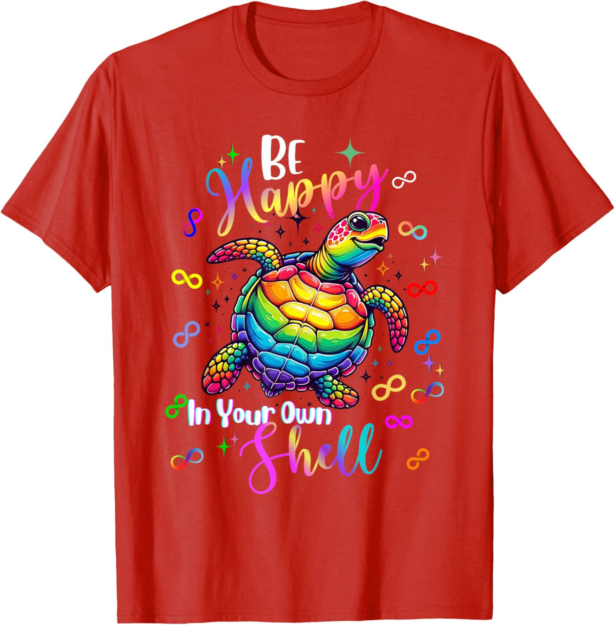 Rainbow Turtle Be Happy In Your Own Shell Autism Awareness
