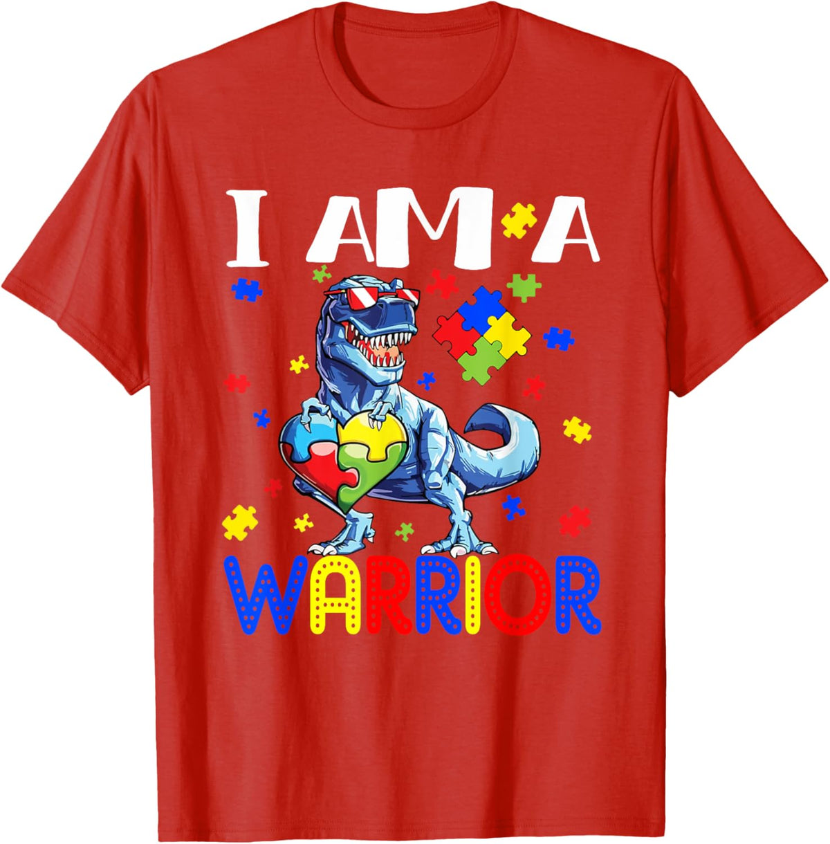 I Am A Warrior Autism Boys Family Dinosaur Autism Awareness