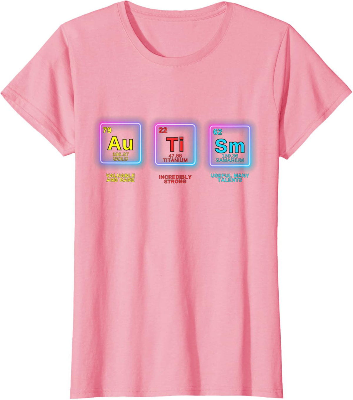 Autism Awareness Kids Women Men Elements Periodic Table ASD