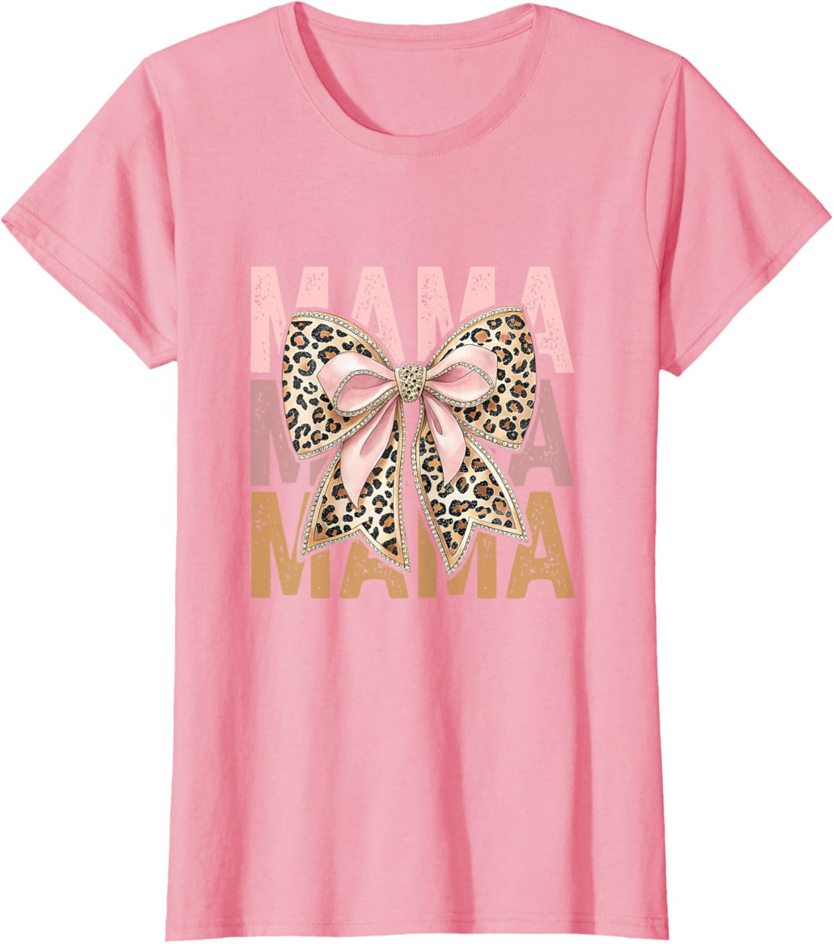 Retro Leopard Mama,Cute Mom Retro Coquette Bow Mother&#39;s Day