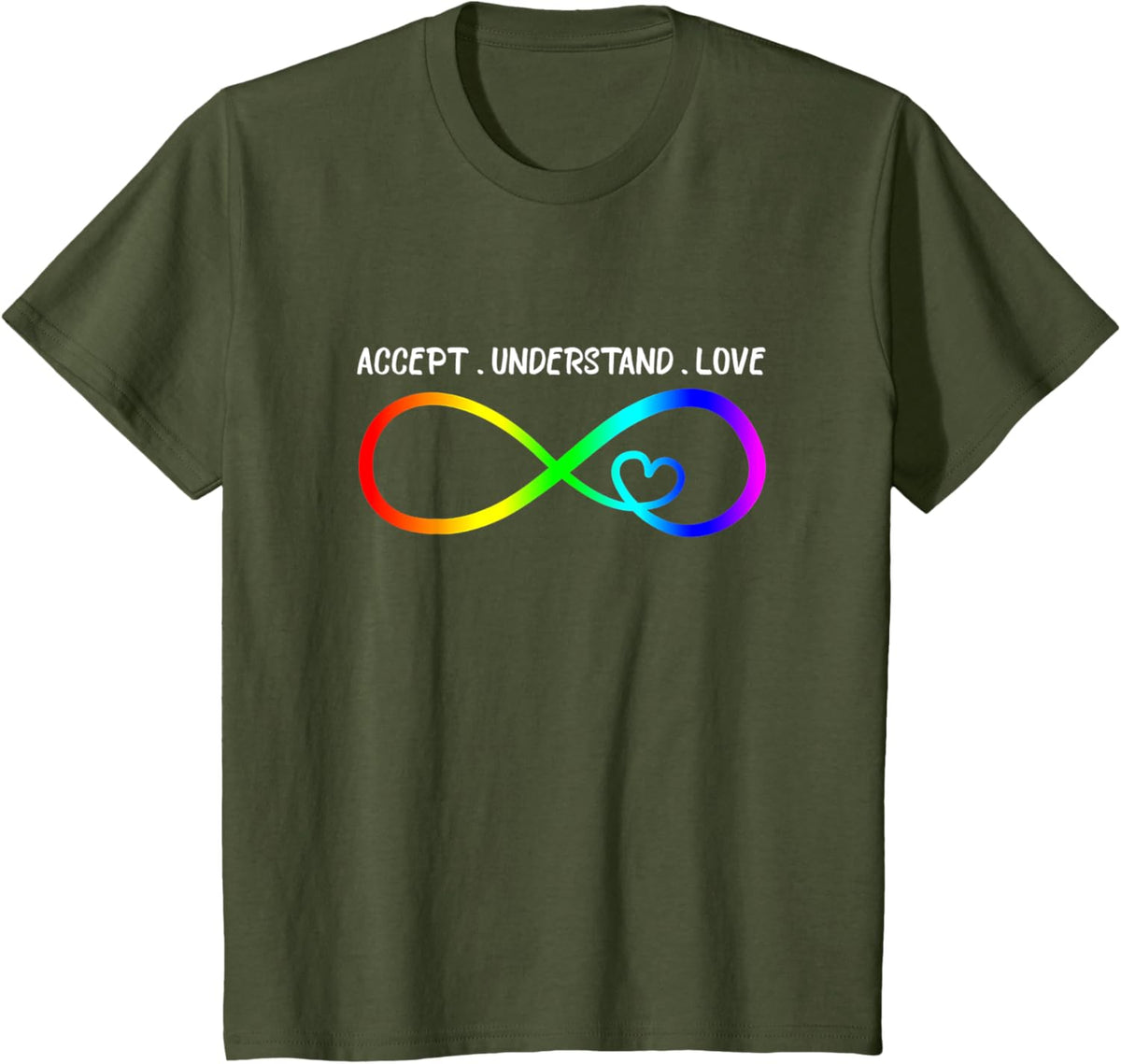 Accept Understand Love Heart Infinity Autism Awareness