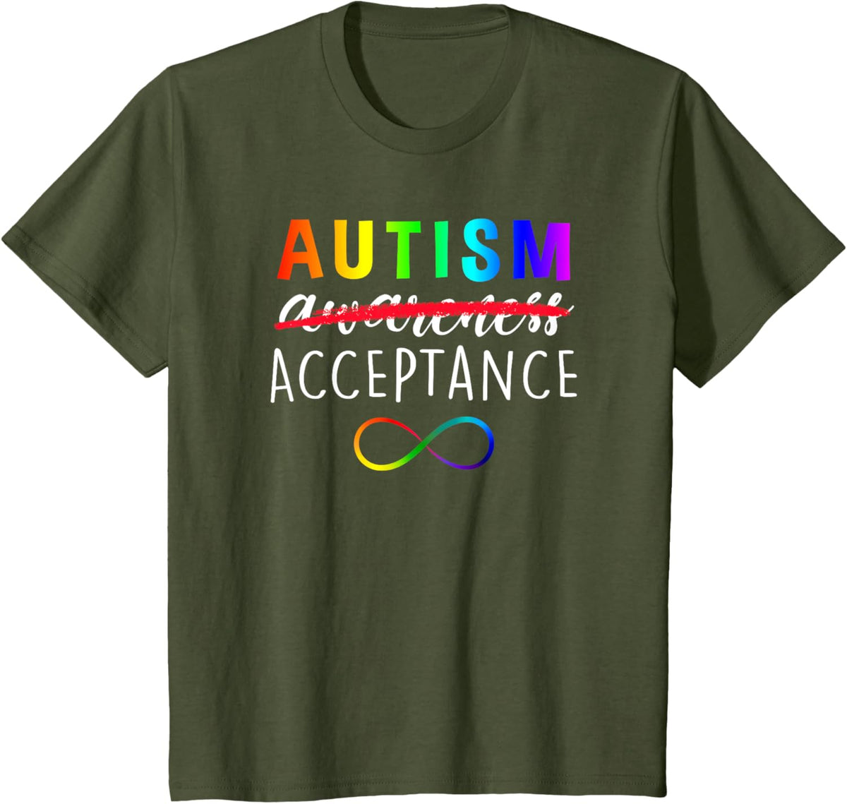 Autism - Red Instead - Acceptance Not Awareness