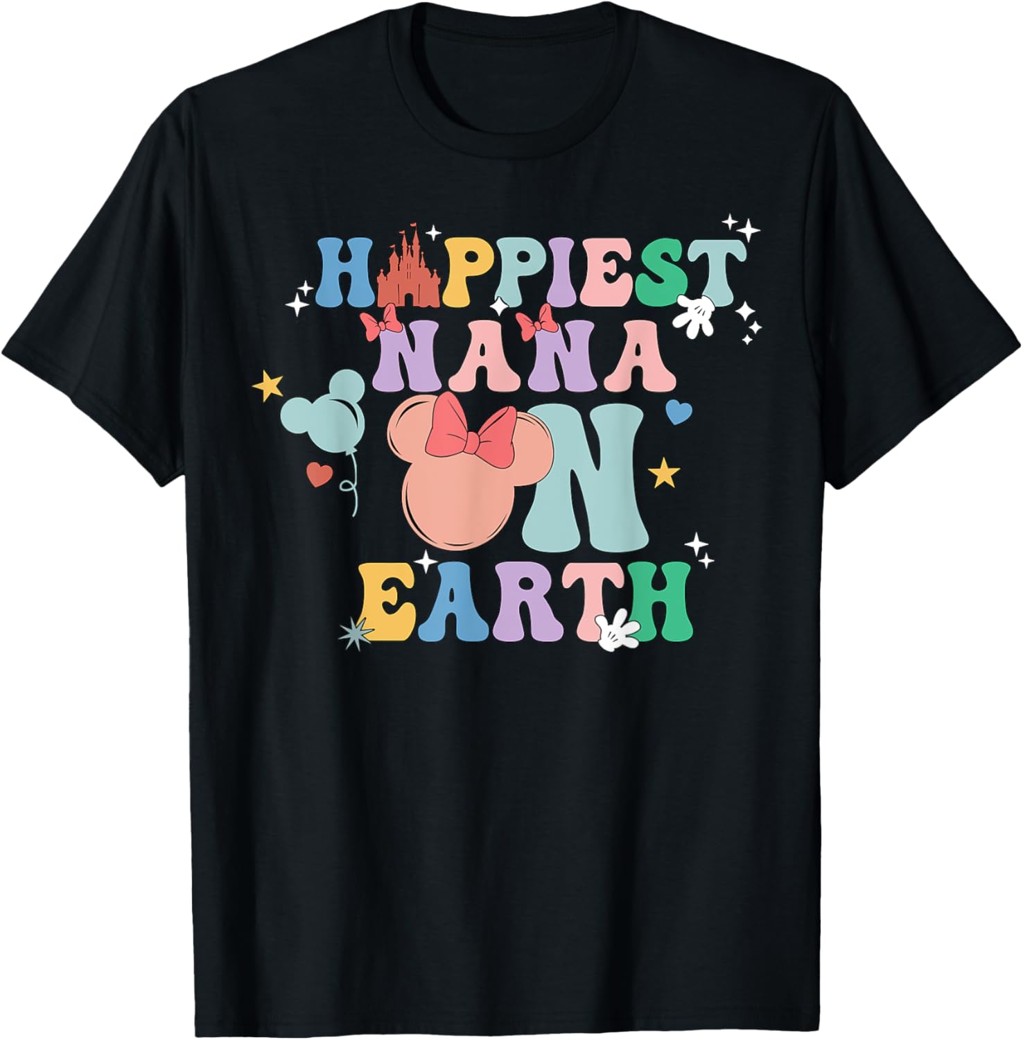 Happiest Nana On Earth Groovy Mom Mother's Day Mother Shirt