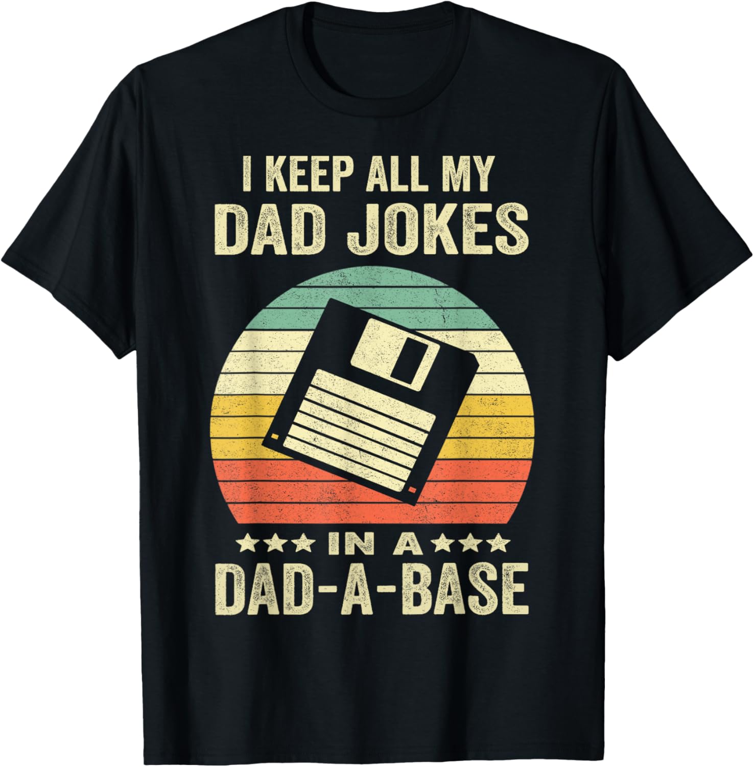 Mens Funny dad jokes in dad-a-base vintage for father's day