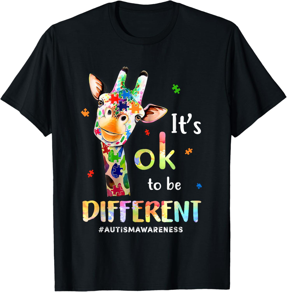 Its Ok To Be Different Autism Awareness Giraffe