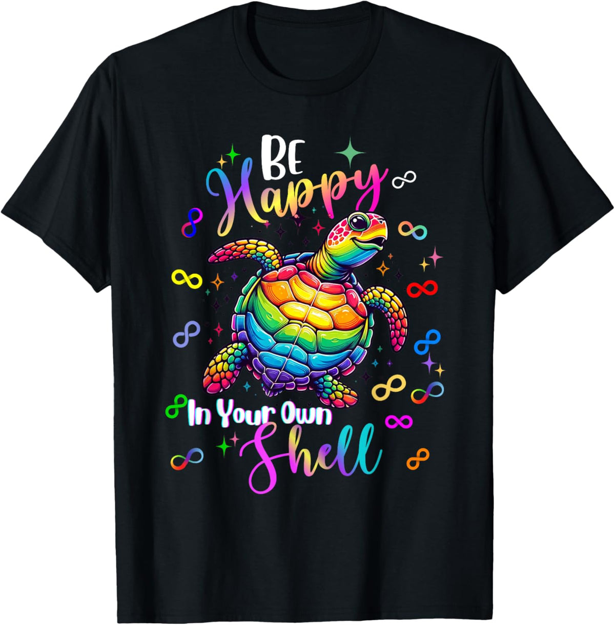 Rainbow Turtle Be Happy In Your Own Shell Autism Awareness