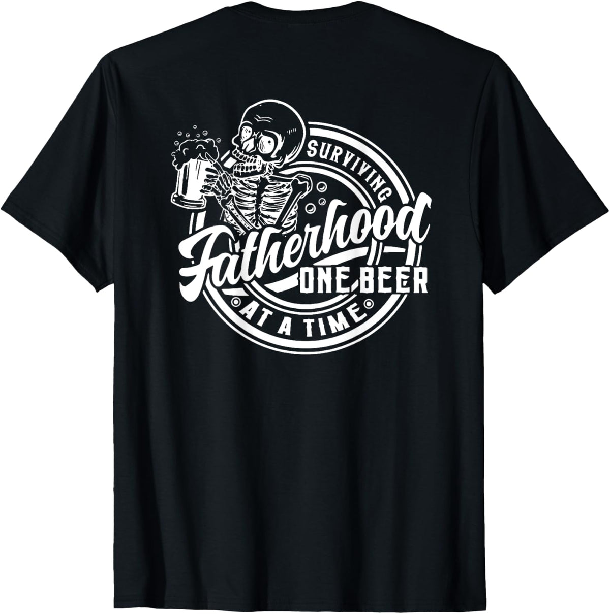 Dad Bod Meme Funny Adult Humor Fatherhood Surviving One Beer At A Time - Front and Back