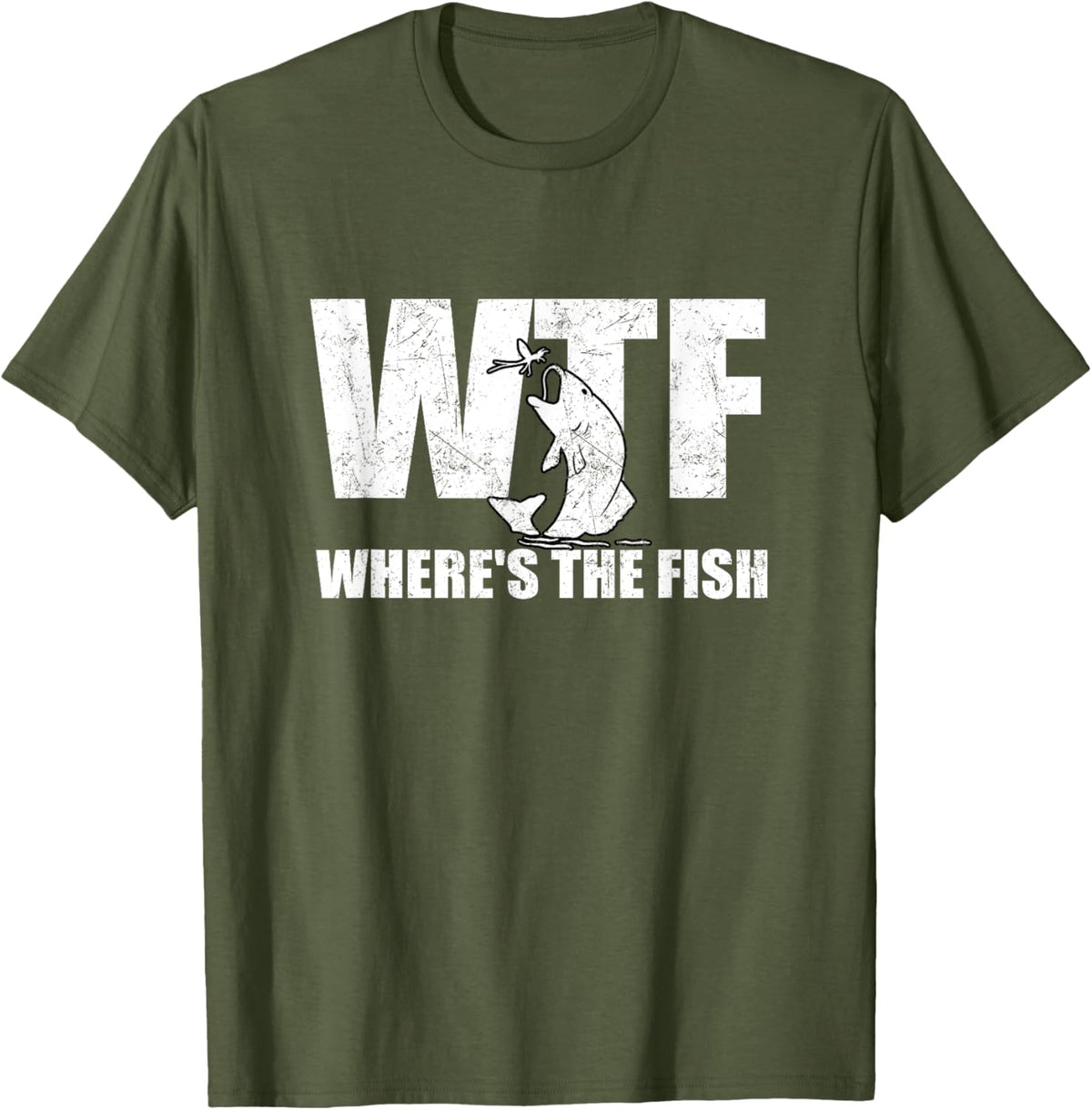 WTF Where&#39;s The Fish Men&#39;s Funny Fishing Gifts Fathers Day