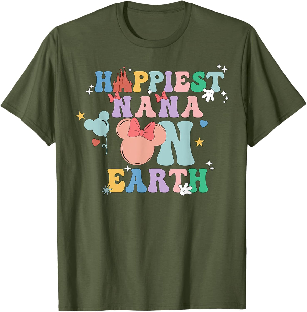 Happiest Nana On Earth Groovy Mom Mother&#39;s Day Mother Shirt