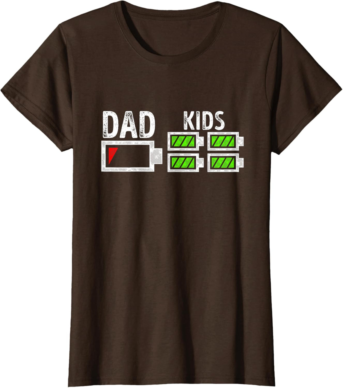 Dad of Four Low Battery Funny Father of 4 Kids Dad