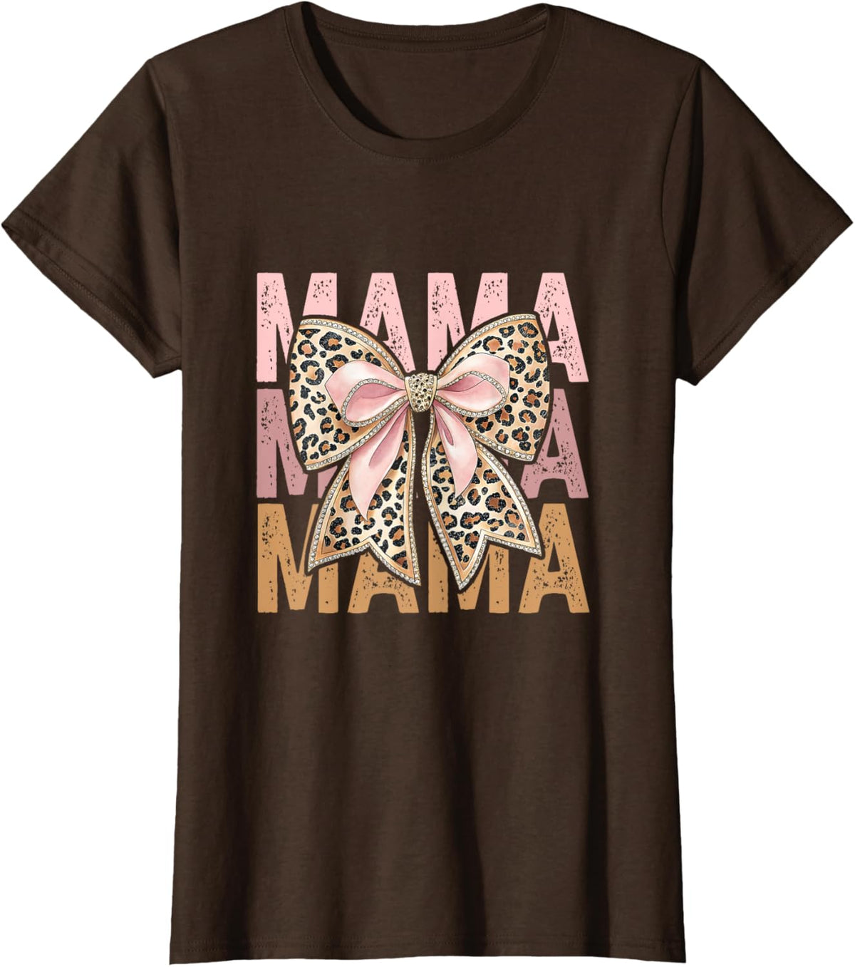 Retro Leopard Mama,Cute Mom Retro Coquette Bow Mother&#39;s Day