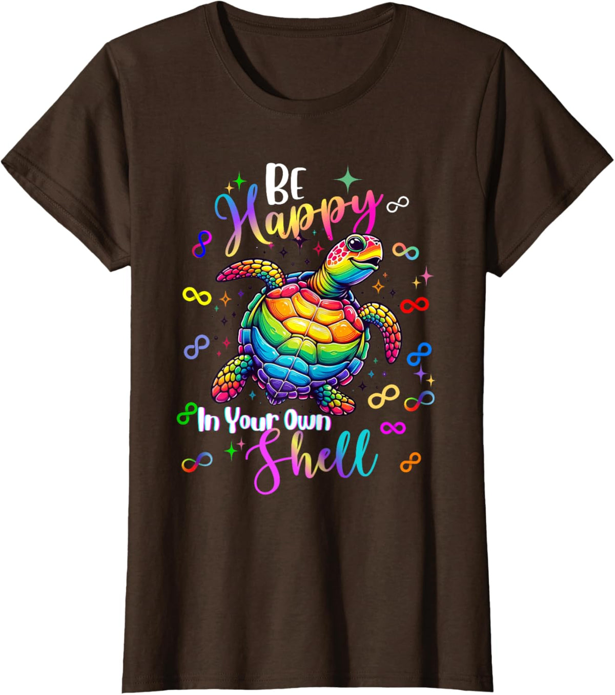 Rainbow Turtle Be Happy In Your Own Shell Autism Awareness