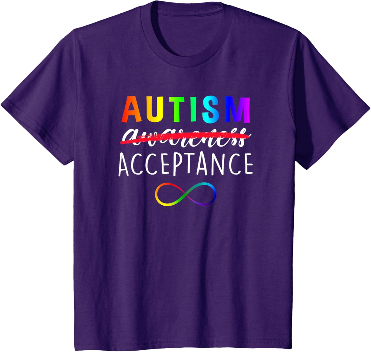 Autism - Red Instead - Acceptance Not Awareness