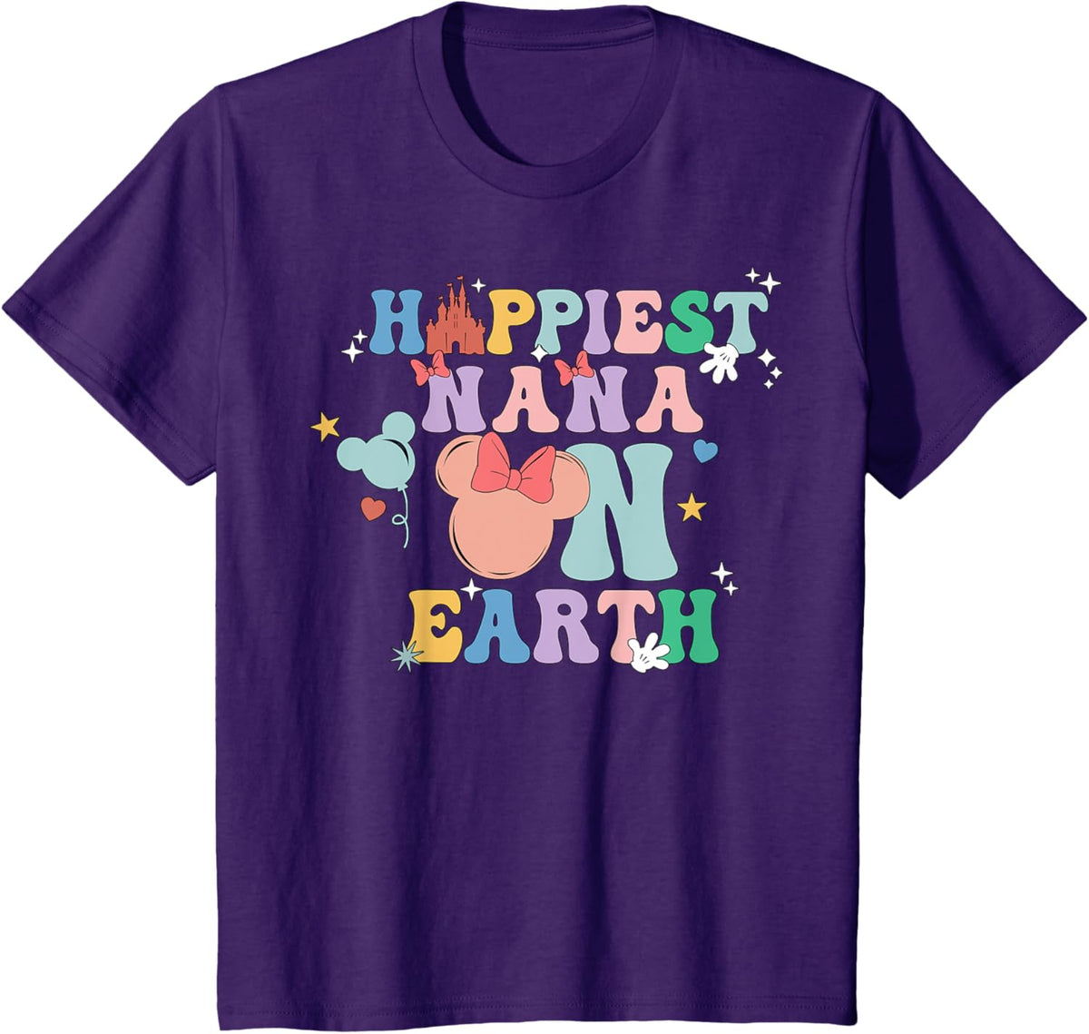 Happiest Nana On Earth Groovy Mom Mother&#39;s Day Mother Shirt