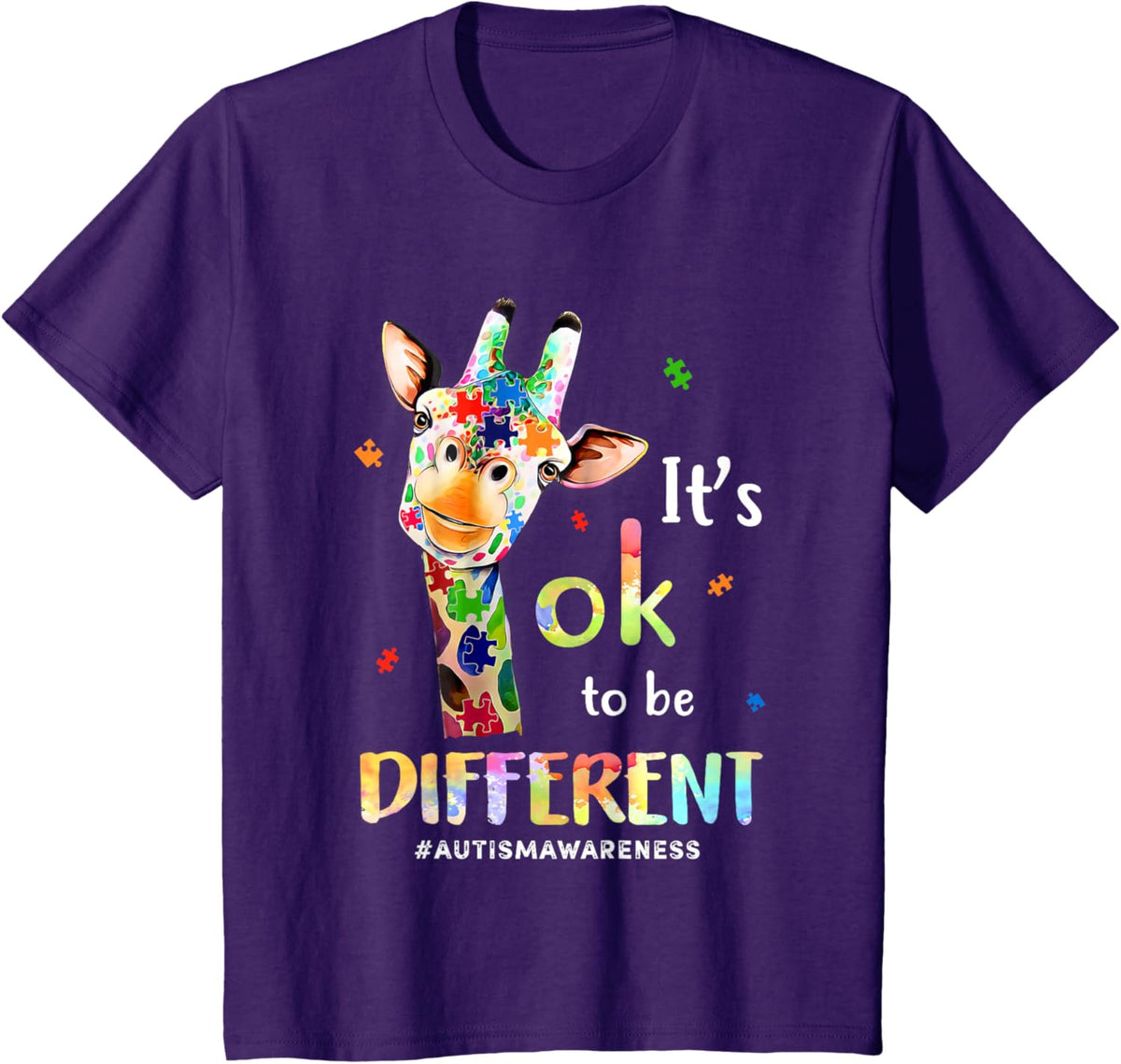 Its Ok To Be Different Autism Awareness Giraffe