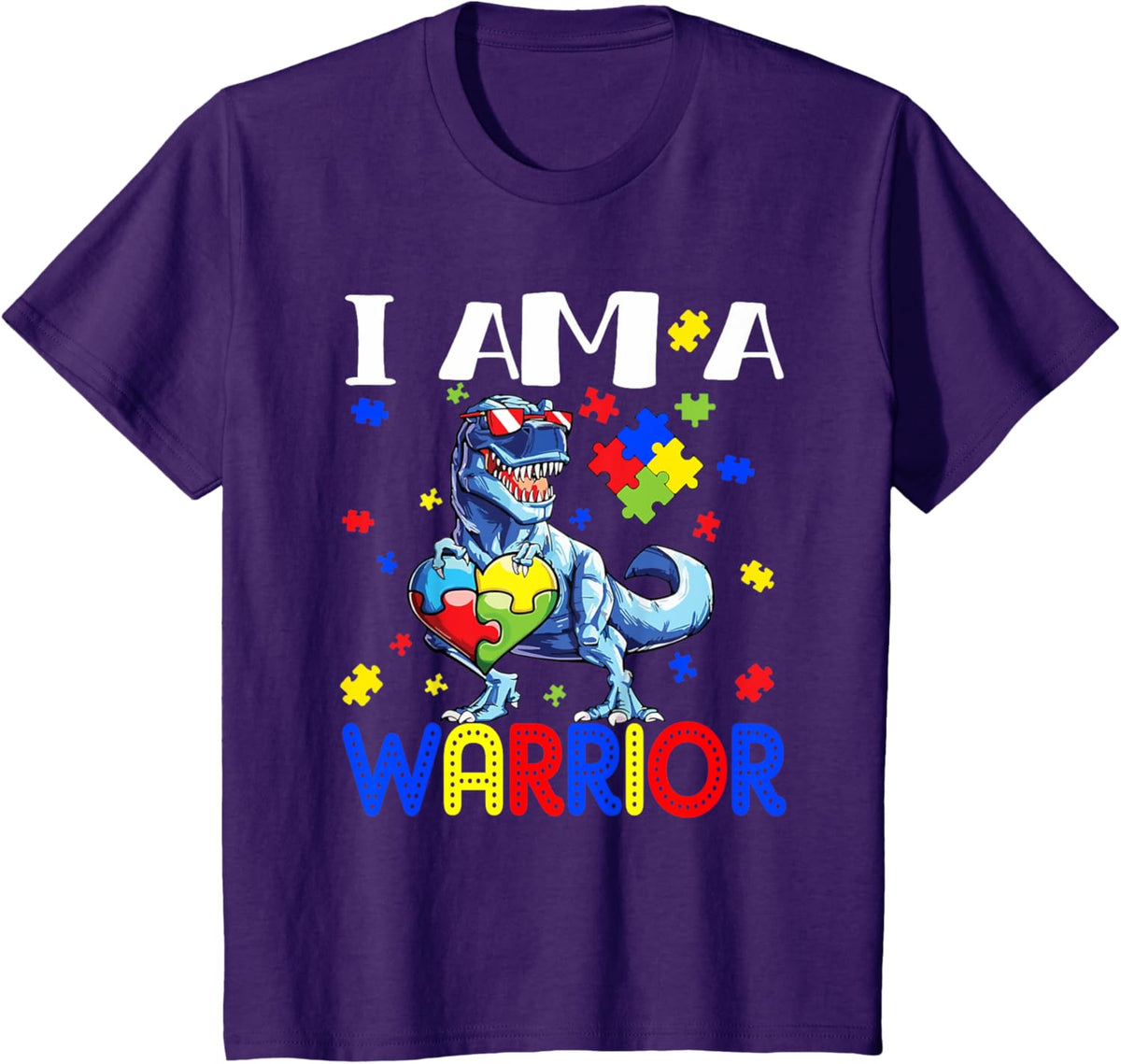 I Am A Warrior Autism Boys Family Dinosaur Autism Awareness