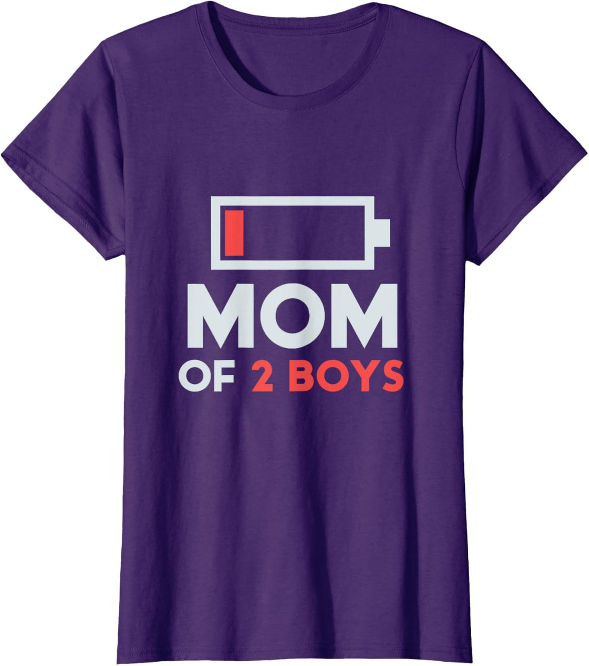 Mom of 2 Boys Gift from Son Mothers Day Birthday Women Mother Shirt