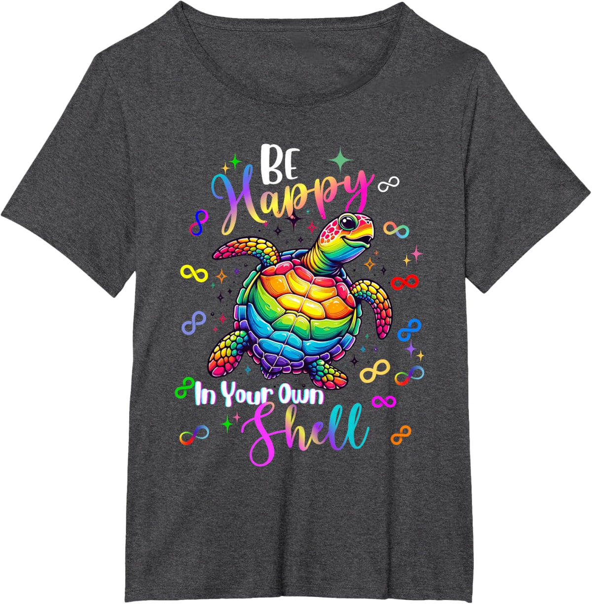 Rainbow Turtle Be Happy In Your Own Shell Autism Awareness