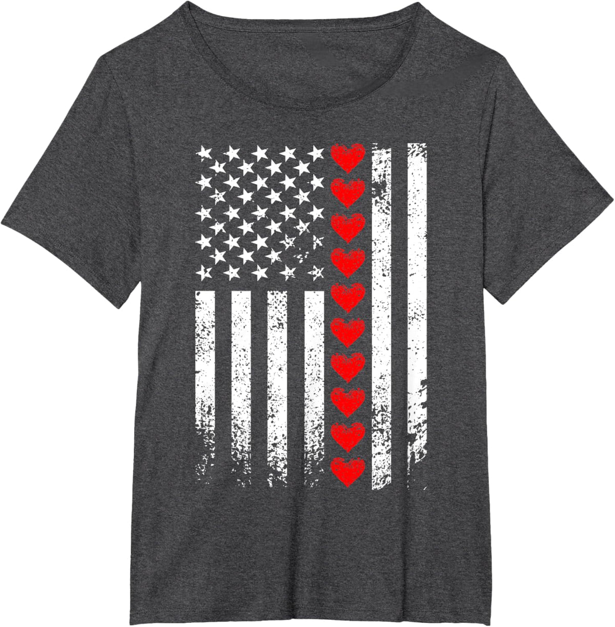 Vintage Valentines Day American Flag Hearts Mens Boys Kids