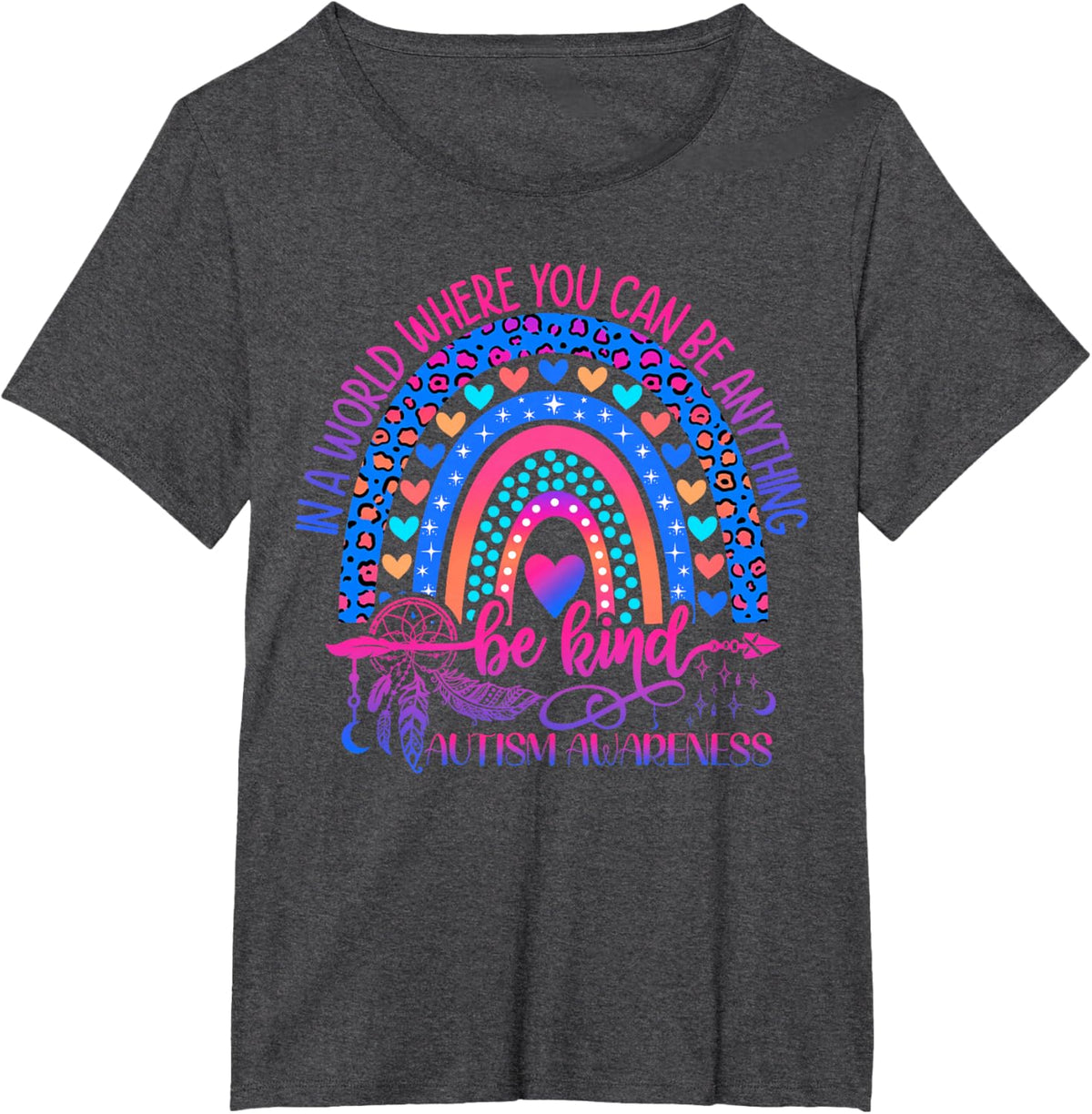 Autism Awareness Be Kind Leopard Rainbow Choose Kindness