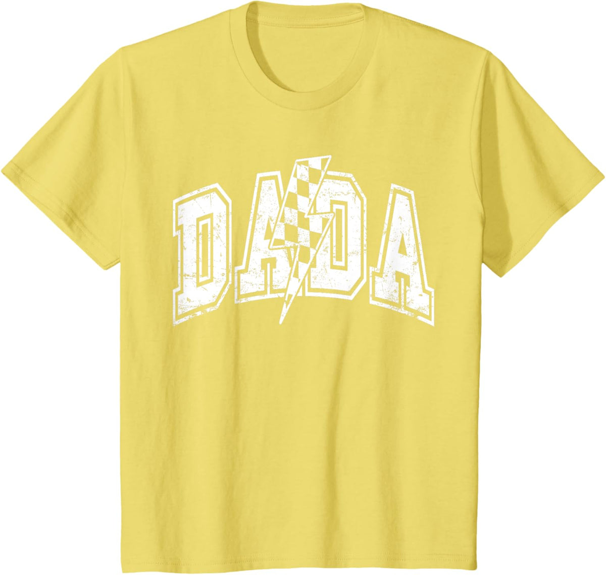 Dada Lightning Bolt Checkered Varsity Dad Men Father&#39;s Day