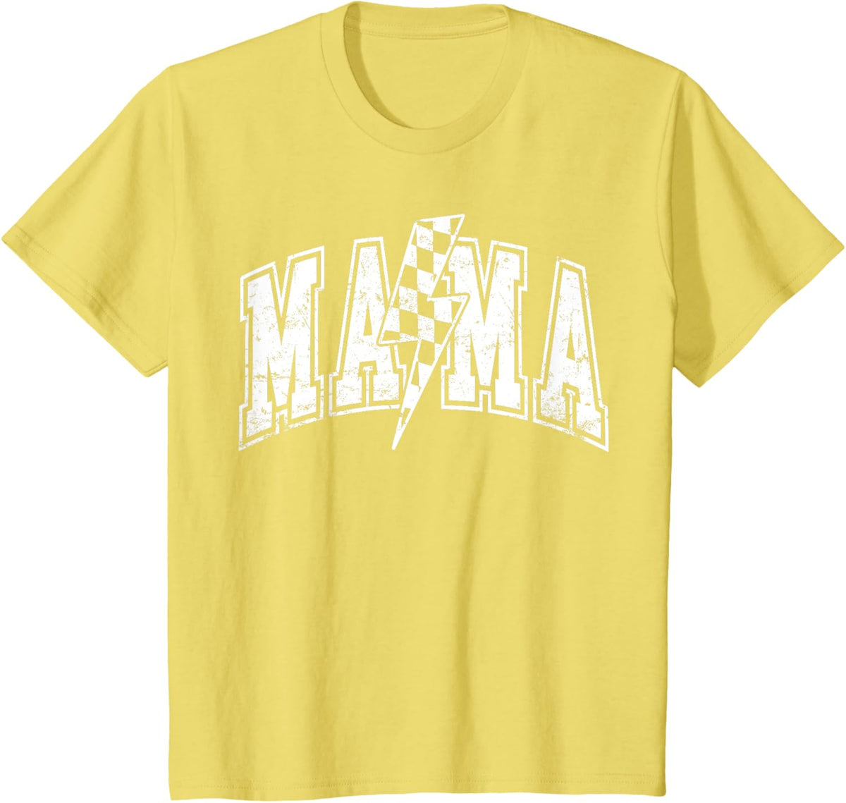 Mama Lightning Bolt Checkered Varsity Mom Women Mother&#39;s Day Mother Shirt
