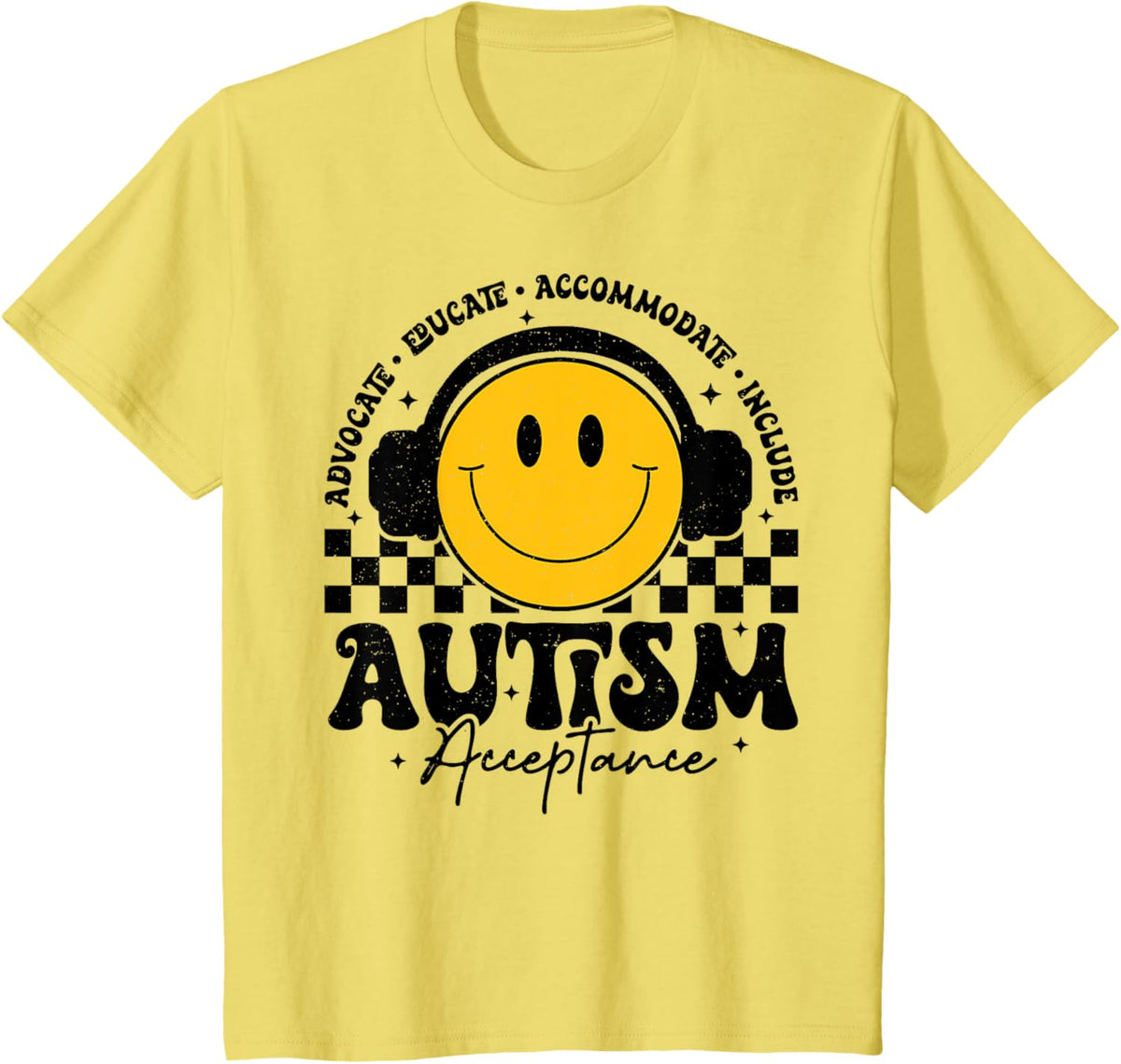 Kids Autism Awareness Acceptance Smile Face Autistic Teacher Kids