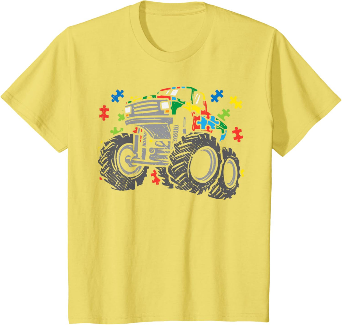 Kids Monster Truck Puzzles Cute Kids Autism Awareness ASD Boys