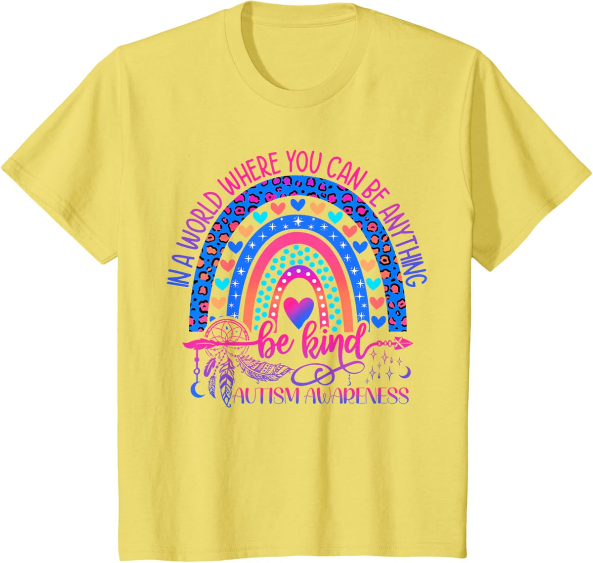 Autism Awareness Be Kind Leopard Rainbow Choose Kindness