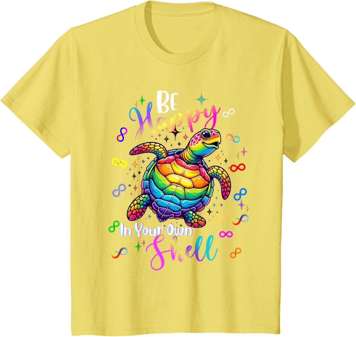 Rainbow Turtle Be Happy In Your Own Shell Autism Awareness