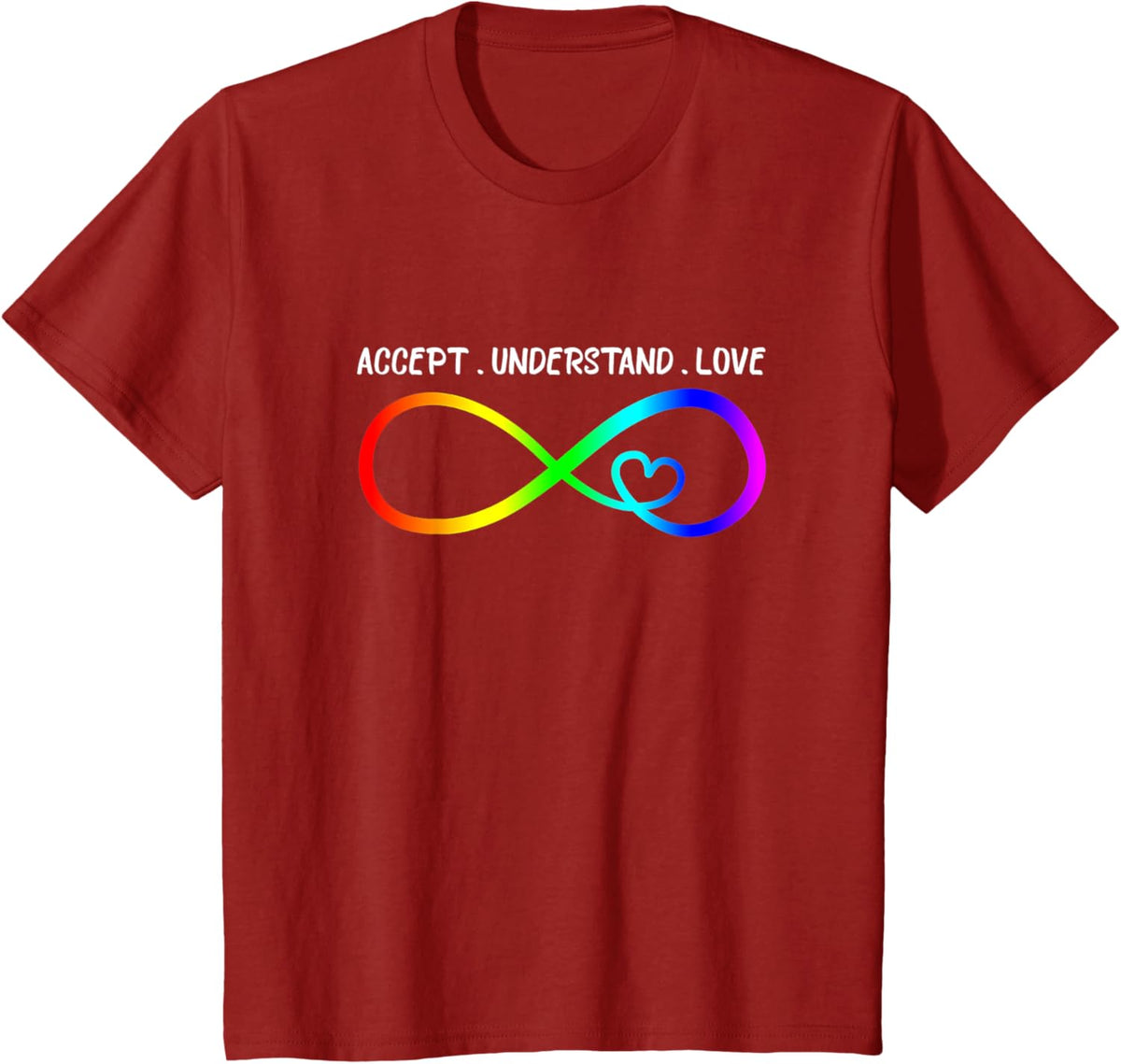 Accept Understand Love Heart Infinity Autism Awareness