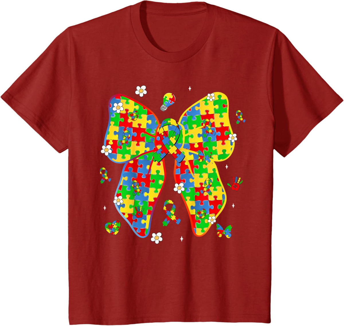 Autism Awareness Coquette Bow Puzzle Bow Women Kids Girl Boy