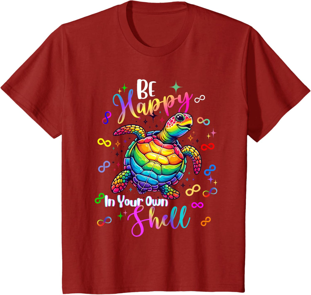 Rainbow Turtle Be Happy In Your Own Shell Autism Awareness