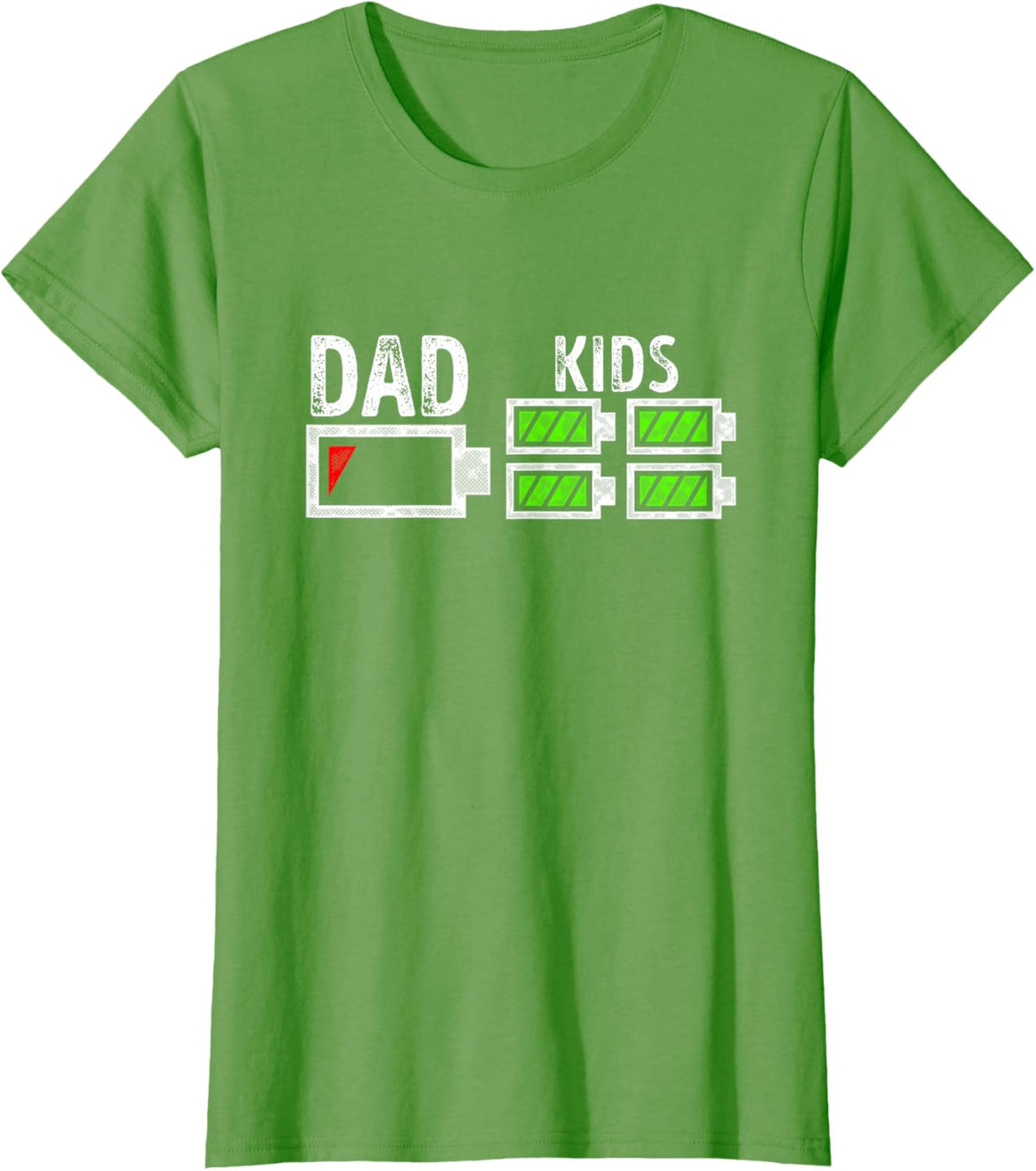 Dad of Four Low Battery Funny Father of 4 Kids Dad