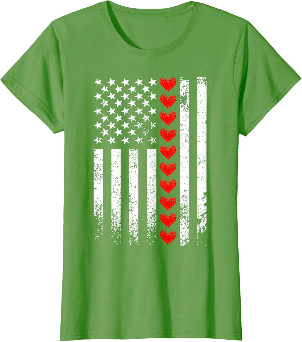 Vintage Valentines Day American Flag Hearts Mens Boys Kids