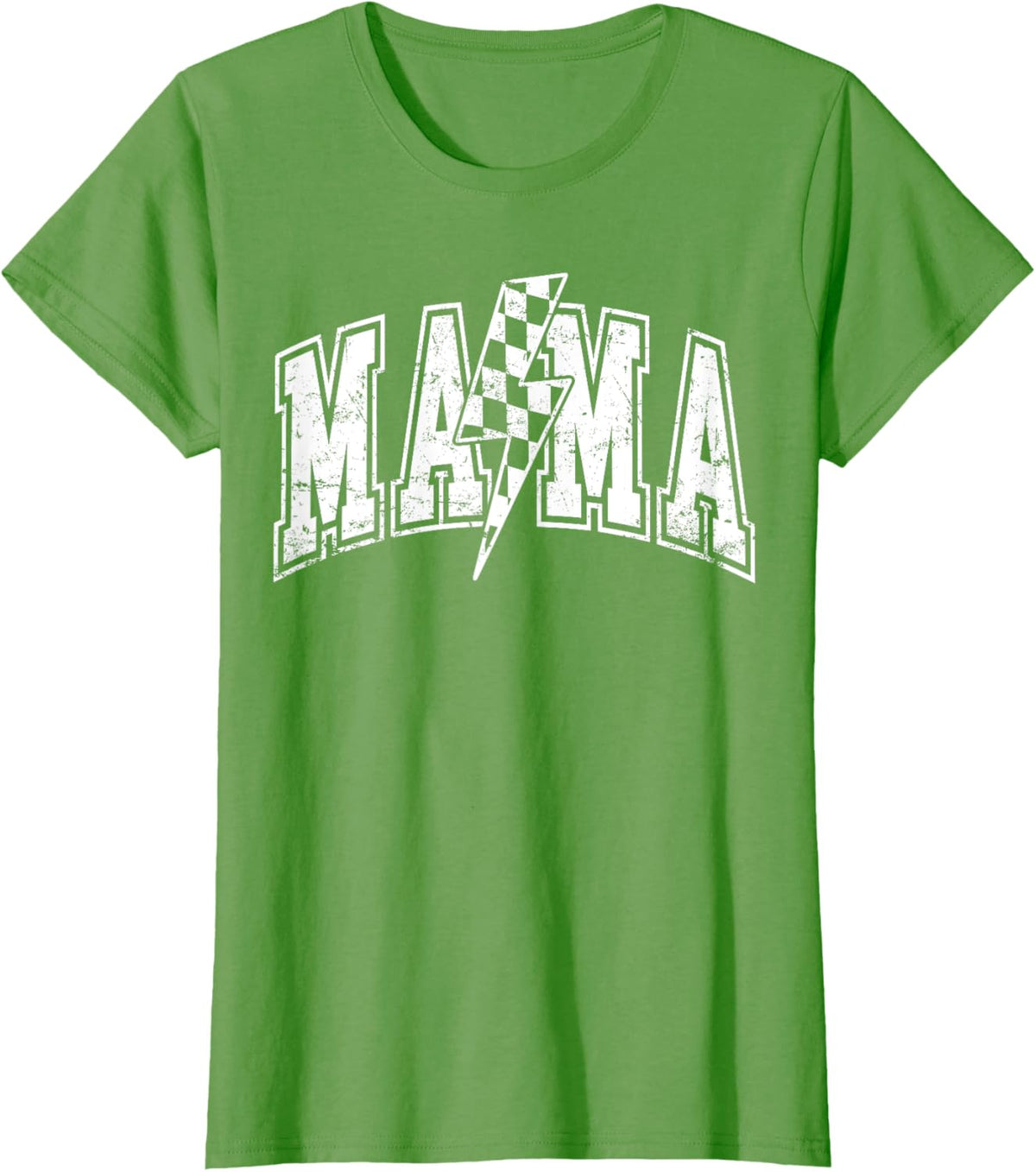 Mama Lightning Bolt Checkered Varsity Mom Women Mother&#39;s Day Mother Shirt