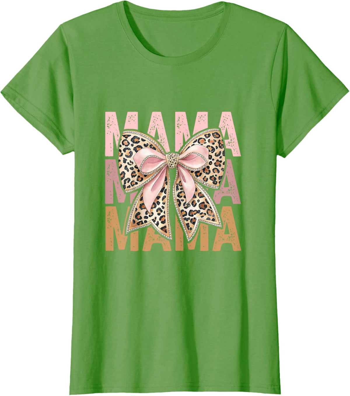 Retro Leopard Mama,Cute Mom Retro Coquette Bow Mother&#39;s Day
