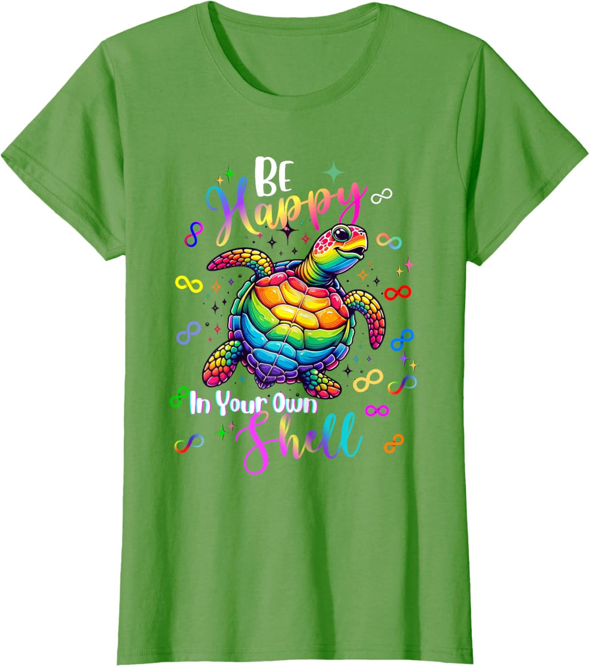 Rainbow Turtle Be Happy In Your Own Shell Autism Awareness