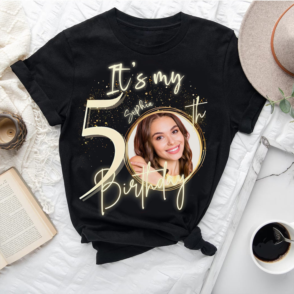 50th Birthday Shirts, Custom Birthday Shirts, Turning 50 Shirt, Gifts For Women Turning 50, 50 And Fabulous Shirt, 50th Birthday Shirts For Her-YPT-HMT