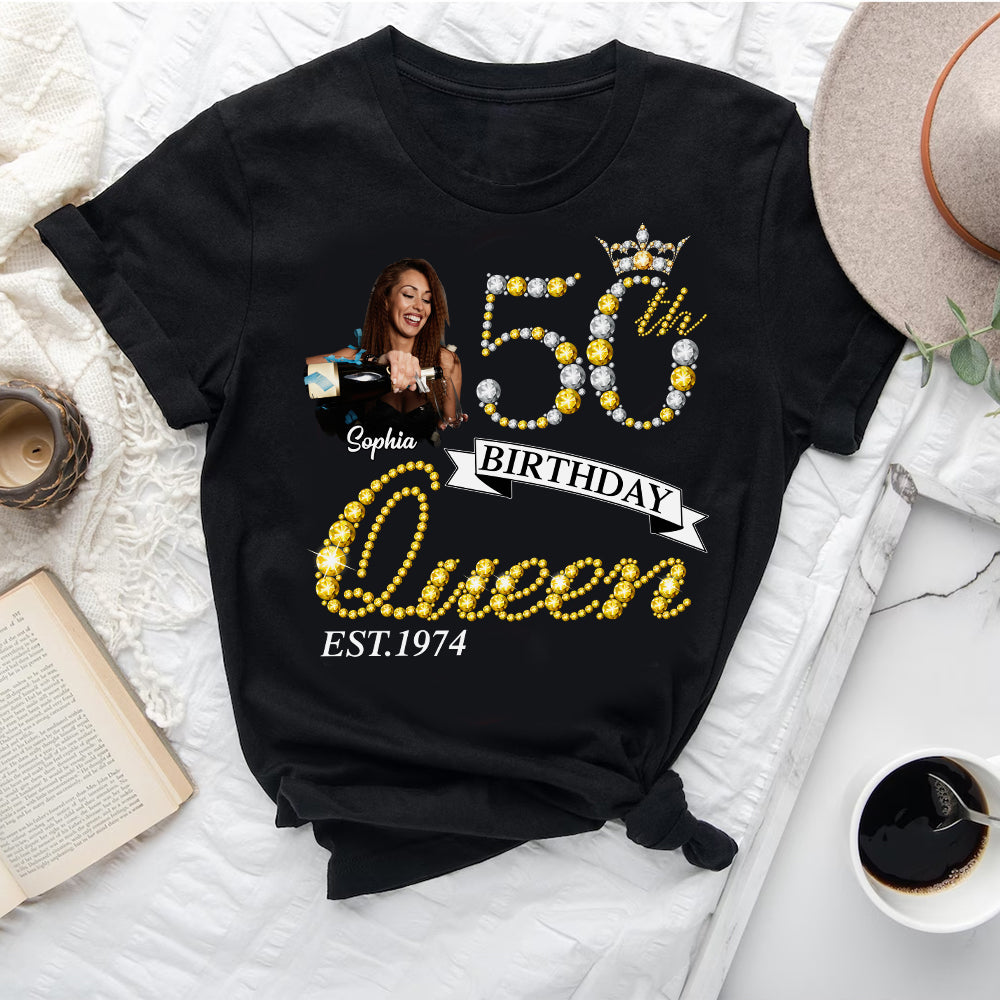 50th Birthday Shirts, Custom Birthday Shirts, Turning 50 Shirt, Gifts For Women Turning 50, 50 And Fabulous Shirt, 50th Birthday Shirts For Her-YPT-HCT