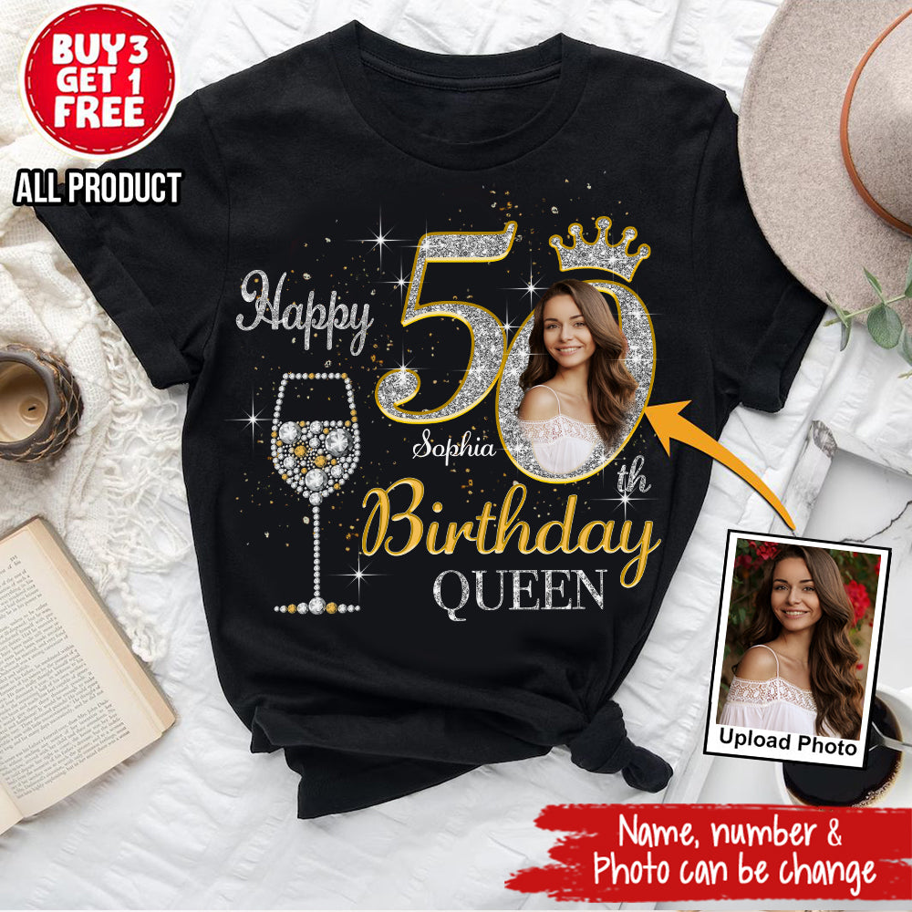 50th Birthday Shirts, Custom Birthday Shirts, Turning 50 Shirt, Gifts For Women Turning 50, 50 And Fabulous Shirt, 50th Birthday Shirts For Her-YPT-HMT