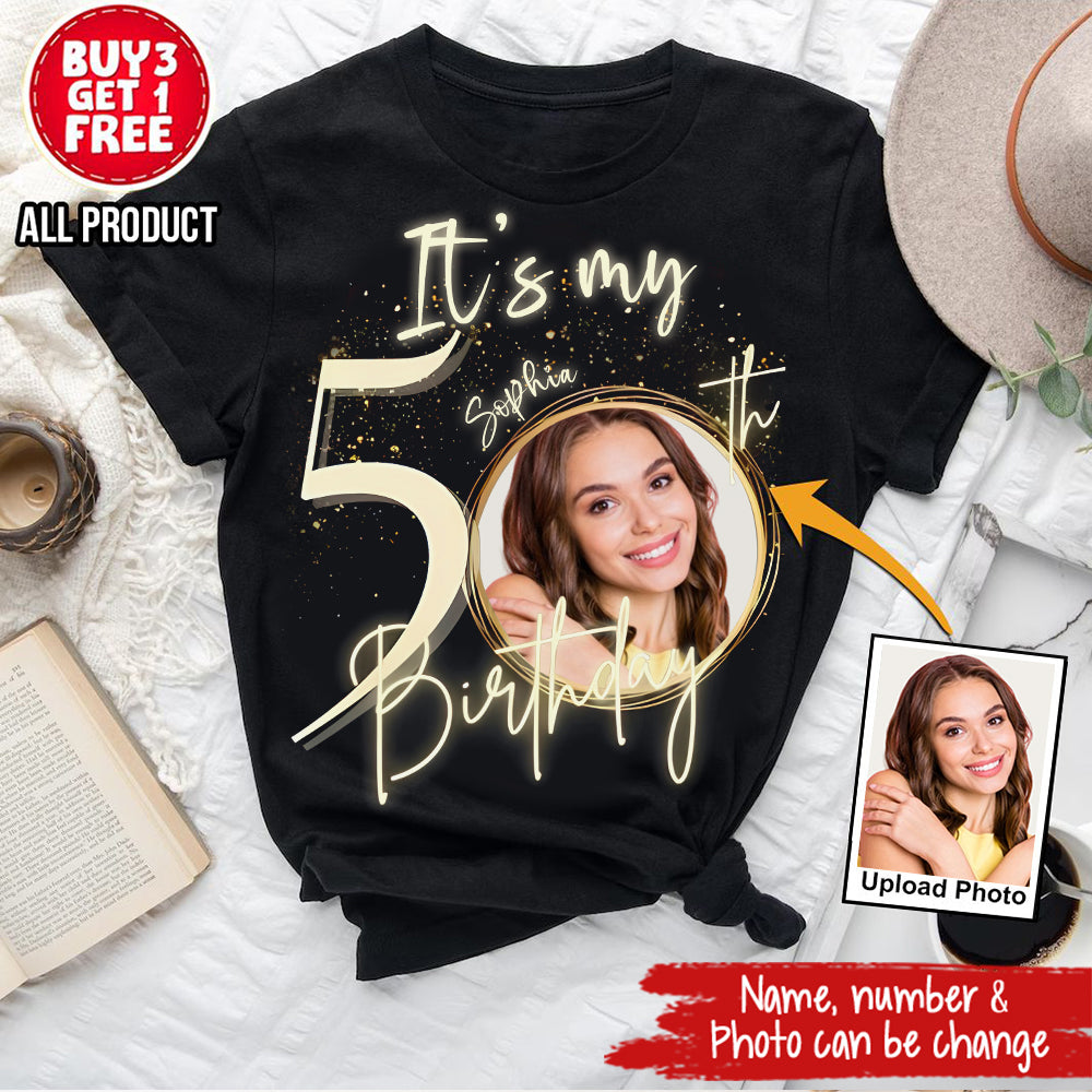 50th Birthday Shirts, Custom Birthday Shirts, Turning 50 Shirt, Gifts For Women Turning 50, 50 And Fabulous Shirt, 50th Birthday Shirts For Her-YPT-HMT