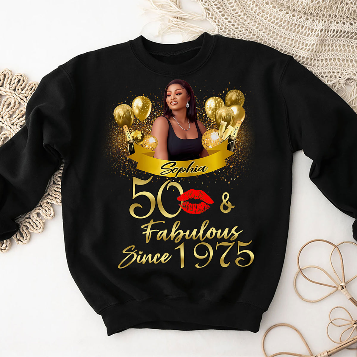 50th Birthday Shirts, Custom Birthday Shirts, Turning 50 Shirt, Gifts For Women Turning 50, 50 And Fabulous Shirt, 1975 Shirt, 50th Birthday Shirts For Her-YPT-HMT