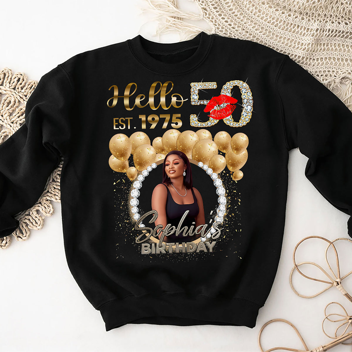 50th Birthday Shirts, Custom Birthday Shirts, Turning 50 Shirt, Gifts For Women Turning 50, 50 And Fabulous Shirt, 1975 Shirt, 50th Birthday Shirts For Her-YPT-HMT