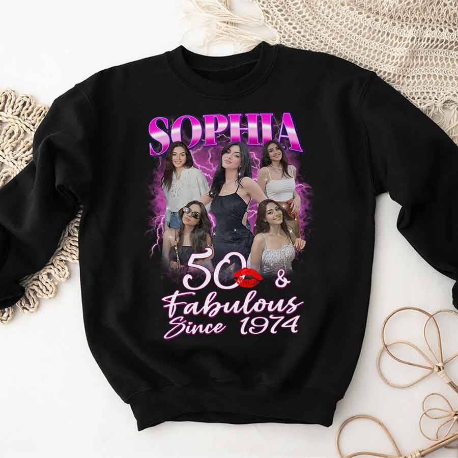 50th Birthday Shirts, Custom Birthday Shirts, Turning 50 Shirt, Gifts For Women Turning 50, 50 And Fabulous Shirt, 1974 Shirt, 50th Birthday Shirts For Her-YPT-HCT