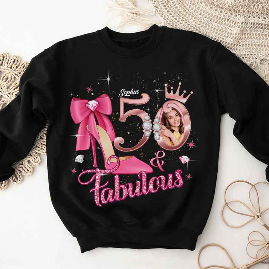 50th Birthday Shirts, Custom Birthday Shirts, Turning 50 Shirt, Gifts For Women Turning 50, 50 And Fabulous Shirt, 50th Birthday Shirts For Her-YPT-HCT