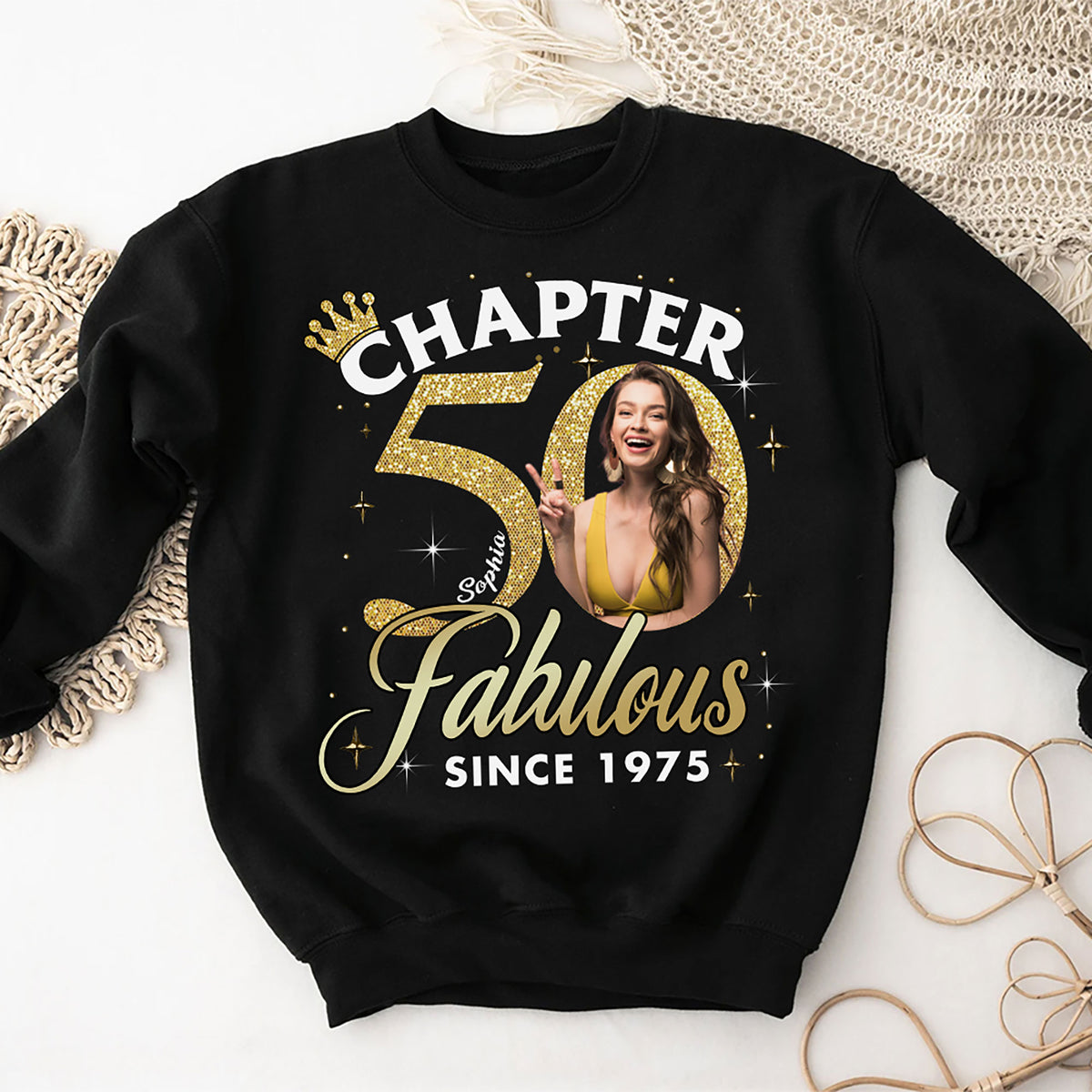 Chapter 50, 50th Birthday Unique T Shirt For Woman, Custom Birthday Shirt, Her Gifts For 50 Years Old , Turning 50 Birthday Cotton Shirt-YPT-HMT