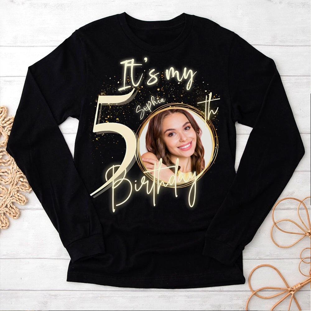 50th Birthday Shirts, Custom Birthday Shirts, Turning 50 Shirt, Gifts For Women Turning 50, 50 And Fabulous Shirt, 50th Birthday Shirts For Her-YPT-HMT